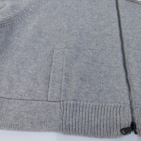 Brunello Cucinelli Cashmere Zip Cardigan NWT  Gray Sparkle Y2K Made In Italy - Picture 7 of 15